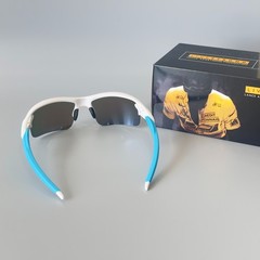 Oakley Flak 2.0 XL OO9188 Sunglasses White Frame Polarized Blue Lens Mens New