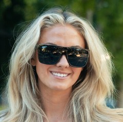 Oversized Basic Flat Top Super Dark Privacy Headache Migraine Black Sunglasses