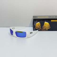 Oakley Gascan OO9014 Polarized Sunglasses Matte Clear Frame Blue Lens
