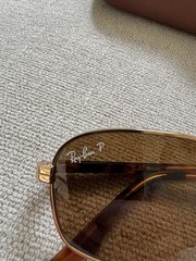 Ray-Ban Chromance RB3690 Polarized Rectangle Gold/Brown 145mm