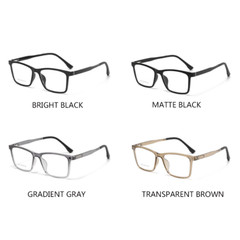Men 3 in 1 Magnetic Clip On Flip Up TR90 Eyeglasses Square Polarized Sunglasses