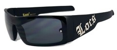 Retro Locs Mens Sunglasses 100% UV400 Matte Black Frame LC54