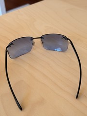 D&G 2098 Rimless Sunglasses Gray Tinted Lenses Black Metal Frame 120mm