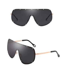 Men Women Sunglasses Fashion OVERSIZED Big MASK SHIELD Celebrity Polarized Large