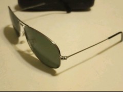 Ray Ban P Cockpit Sunglasses RB3362 004/58 59-14 Gunmetal G-15 Lenses Good