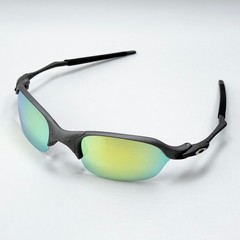 Oakley Romeo 2 X-Metal Gray Frame Yellow Blue Gradient Lens Sunglasses