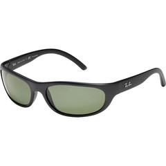 RAY-BAN RB4033 60[]17mm matte black — POLARIZED PREDATOR WRAP SUNGLASSES