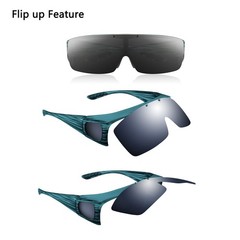 Fit Over Polarized UV Protection Sunglasses with Filp Up Lens Wear over Eyegl…