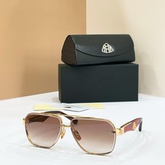 MAYBACH THE SAME I Gold Burgundy / Brown Gradient 140mm Navigator Sunglasses New