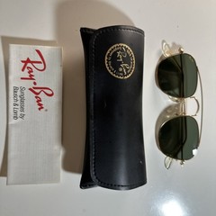 New Ray Ban Sunglasses Round Oval Gold Bausch And Lomb W1344 Arista B&L