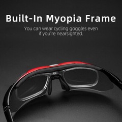 ROCKBROS Polarized Sports Sunglasses Mountain Bike Goggles UV400 Protect 5 Lens
