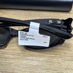 Authentic Oakley Sunglasses Fives Squared Black With Grey Lenses 009238-04 54/20