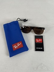 Open Box Ray-Ban WAYFARER Kids Sunglasses, Polished Havana Frame, Dark Brown Len