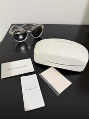 MICHAEL KORS Cape May MK 2076 30506G Clear Round Sunglasses Size 55-19-140 3N
