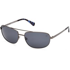 Timberland Men’s Sunglasses Shiny Gunmetal Metal Pilot Full Rim TB00045 6608D