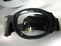 MOTORCYCLE BIKER Day or Night RIDING PADDED GLASSES GOGGLES Clear ANTI FOG LENS