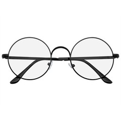 Round Glasses Retro Vintage Classic Round Metal Clear Lens Glasses
