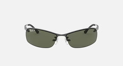 Ray-Ban RB3183 004/9A 3P 63-15 Gunmetal Sunglasses with Green Gradient Lens NEW