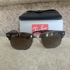 NEW In Box Ray Ban CLUBMASTER POLARIZED Tortoise Brown Sunglass RB4190