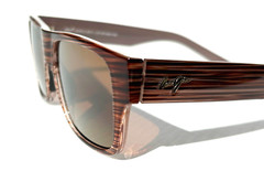 NEW Maui Jim KEAHI Brown Stripes POLARIZED HCL Bronze GLASS Sunglass H873-10
