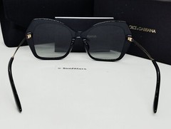 DOLCE & GABBANA black/grey gradient DG4399F 501/8G 56 sunglasses NEW IN BOX!