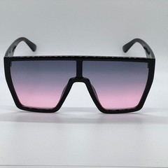 Men Fashion Sunglasses Pink Burgundy Ombre Lens Square Frame Shield Sunnies 2026