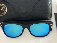 NEW Ray-Ban RB2132 NEW WAYFARER 622/17 3N Blue Mirror 55mm Sunglasses