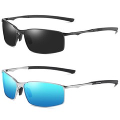 Men Rectangular Polarized Sunglasses Light Driving UV400 Outdoor Casual Eyewear