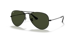 Ray-Ban RB3025 L2823 58mm Aviator Black Sunglasses