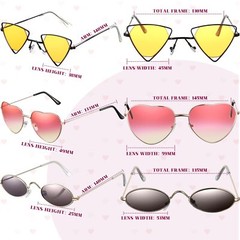 8Pcs Irregular Sunglasses Set Heart Sunglasses Flame Cloud Butterfly Star Rimles