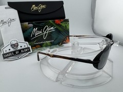 MAUI JIM MONARCH MJ156-2M MATTE BLACK TORTOISE NEUTRAL GREY POLARIZED SUNGLASSES