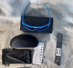 Oakley Sutro OO9406 Shield Sunglasses Blue Frame Mirrored Blue Lenses