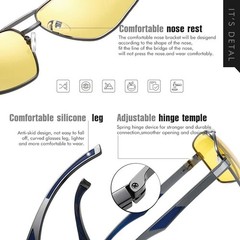 UV400 Polarized Night Vision Goggle Anti-Glare Driving Glasses Men-Women New