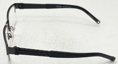 Tumi Mens Stainless Steel Round Eyewear Frame T108 Matte Black 52mm