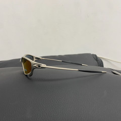 Oakley Juliet 1.0 X-Metal Polarized Sunglasses Silver Frames Ruby Vintage Y2K