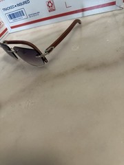 Signature Gold Square /brown Clear Wires Buffalo Horn Woods Buffs Glasses