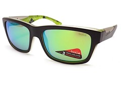 Bolle Jude Sunglasses Matte Black over Argyle Green/ Emerald Mirror Lenses 11990