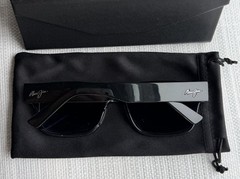 Maui Jim Keahi MJ 873 02 Black Frame + Grey Polarized Lens Sunglasses