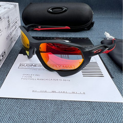 Oakley Sunglasses Plazma OO9019-0359 Black Ink Wrap Frames with Prizm Red Lenses