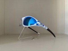 Oakley Straight Jacket OO9505 Silver Frame Blue Lens Sports Sunglasses