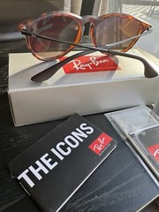 New Ray-Ban Erika RB4171 710/T5 Polished Light Havana Frame With Brown Lenses