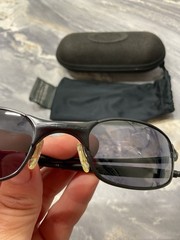 Oakley SQUARE WIRE 2.0 58mm Black Polarized Sunglasses Excellent