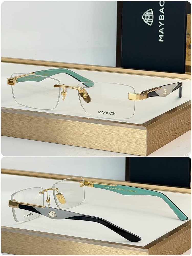 Maybach Rimless Eyeglasses Gold Black Luxury Titanium Optical Frame