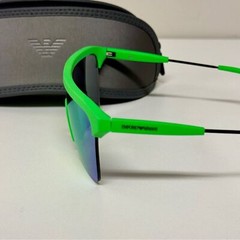 Emporio Armani Matte Fluo Green Sunglasses Branded Zip Case EA-4146-583431 NEW