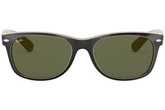 Ray-Ban New Wayfarer Color Mix Sunglasses RB 2132 875 Black Beige 55mm w/case