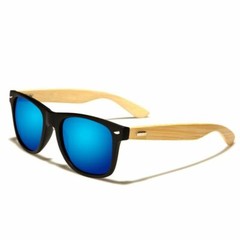 Wood Sunglasses Men women square bamboo Mirror Sun Glasses Retro Handmade Black