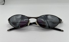 Vintage 90s Oakley E Wire Gen 1 Black Sunglasses Black Lenses Mens OS