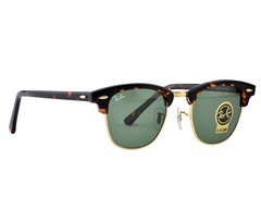 Ray-Ban Sunglasses RB3016 Clubmaster Classic Tortoise Frame Green Lenses 49mm