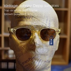 Vintage Brown polarized sunglasses johnny depp yellow glasses brown sunglasses