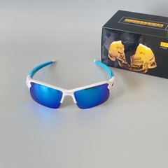 Oakley Flak 2.0 XL OO9188 Sunglasses White Frame Polarized Blue Lens Mens New